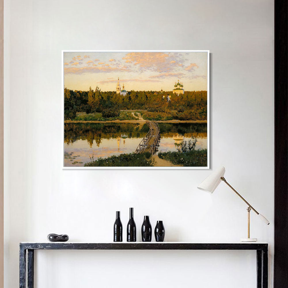 INVIN ART Framed Canvas Giclee Print the culturium by Isaac Levitan Wall Art