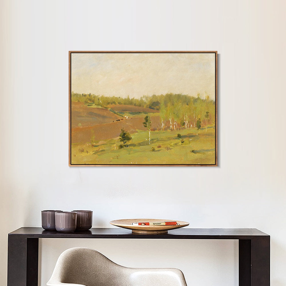 INVIN ART Framed Canvas Giclee Print Trees#43 by Isaac Levitan Wall Art