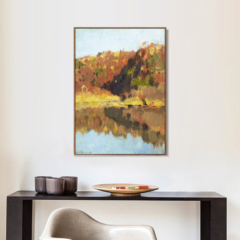 INVIN ART Framed Canvas Giclee Print Series#44 by Isaac Levitan Wall Art Living Room Home Office Decorations