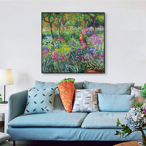 The Iris Garden at Giverny,1899-1900 by Claude Monet Wall Art Living Room Home Office Decorations