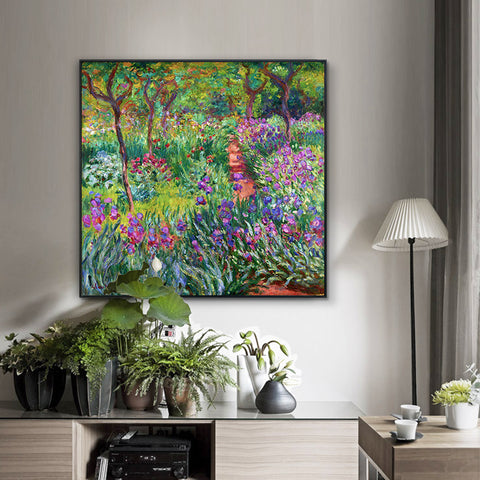 The Iris Garden at Giverny,1899-1900 by Claude Monet Wall Art Living Room Home Office Decorations