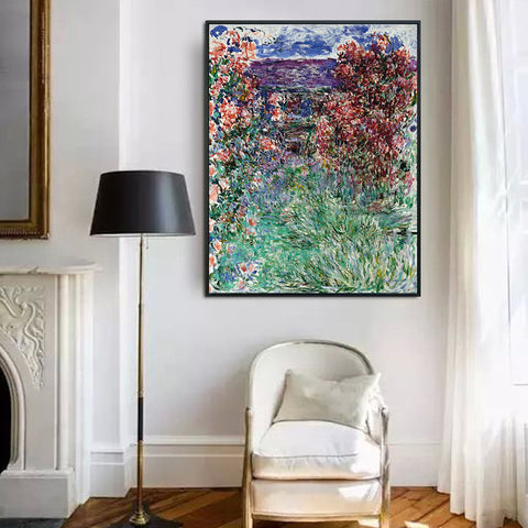 The House among the Roses,1925 by Claude Monet Wall Art