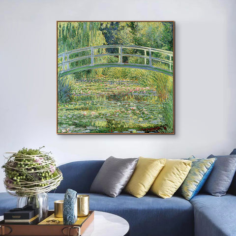Water-Lily Pond,1899 by Claude Monet Wall Art Living Room Home Office Decorations