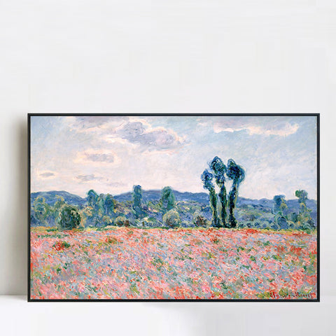 Poppy Field(1886) by Claude Monet Wall Art