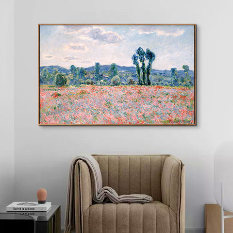 Poppy Field(1886) by Claude Monet Wall Art