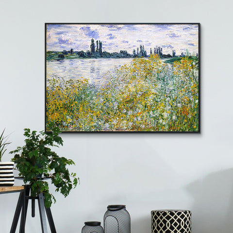 Isle of Flowers on Siene near Vetheuil(1880) by Claude Monet Wall Art