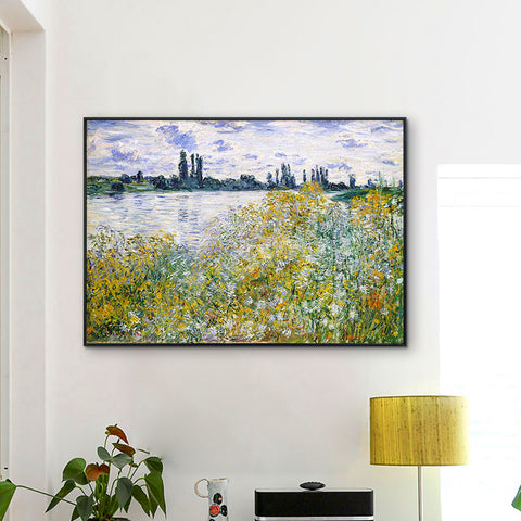 Isle of Flowers on Siene near Vetheuil(1880) by Claude Monet Wall Art
