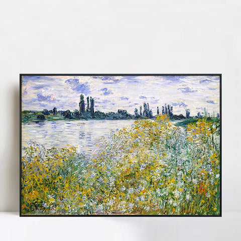 Isle of Flowers on Siene near Vetheuil(1880) by Claude Monet Wall Art
