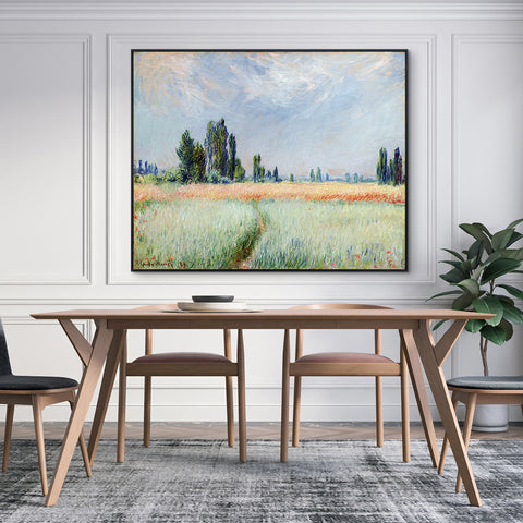 The Wheat Field(1881) by Claude Monet Wall Art