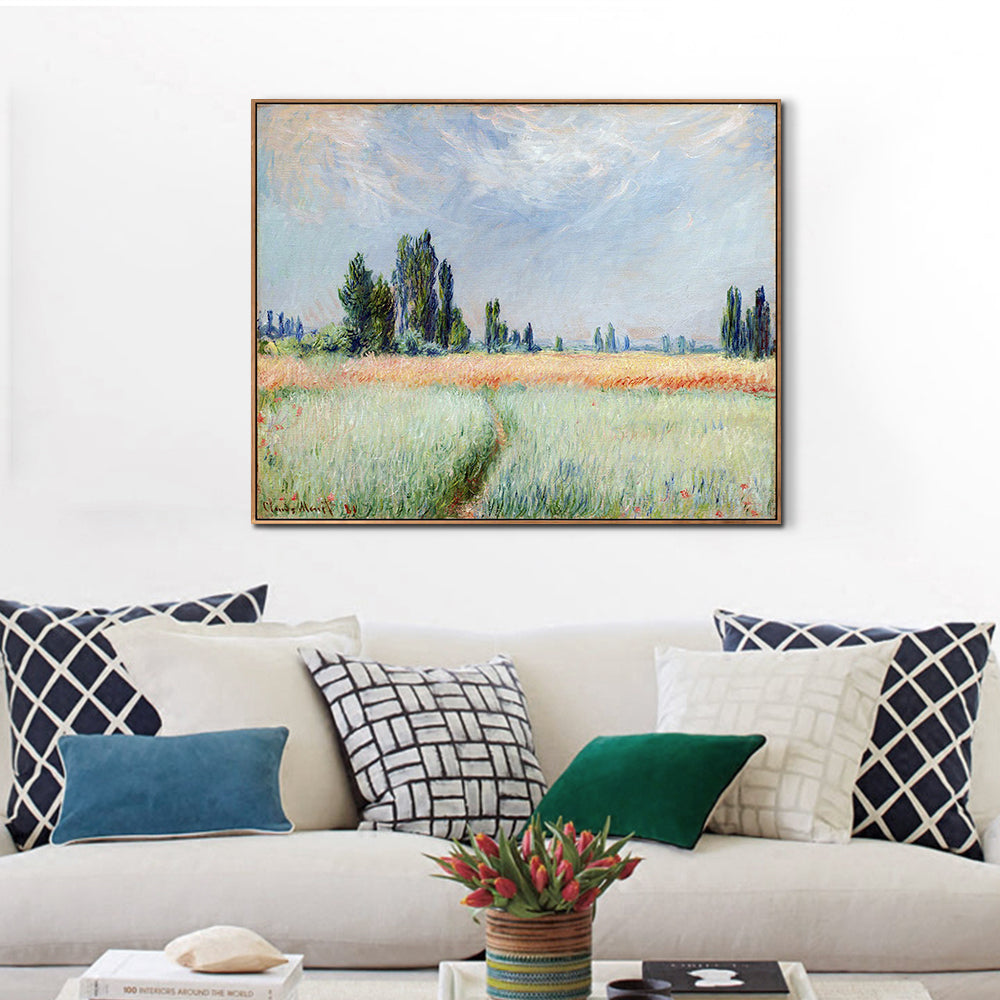 The Wheat Field(1881) by Claude Monet Wall Art