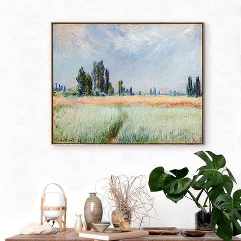 The Wheat Field(1881) by Claude Monet Wall Art
