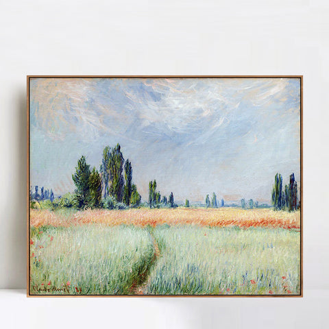 The Wheat Field(1881) by Claude Monet Wall Art