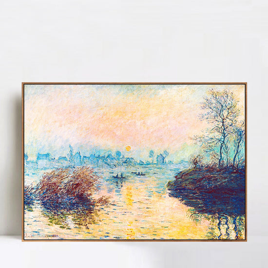 Sunset on the Seine,Winter Effect(1880) by Claude Monet Wall Art
