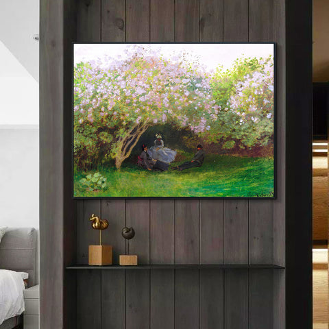 People under the Tree by Claude Monet Wall Art
