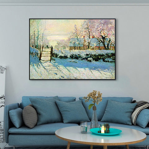 The Magpie,1869 by Claude Monet Wall Art