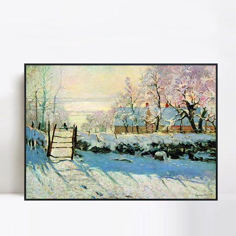 The Magpie,1869 by Claude Monet Wall Art