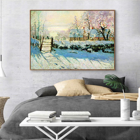 The Magpie,1869 by Claude Monet Wall Art