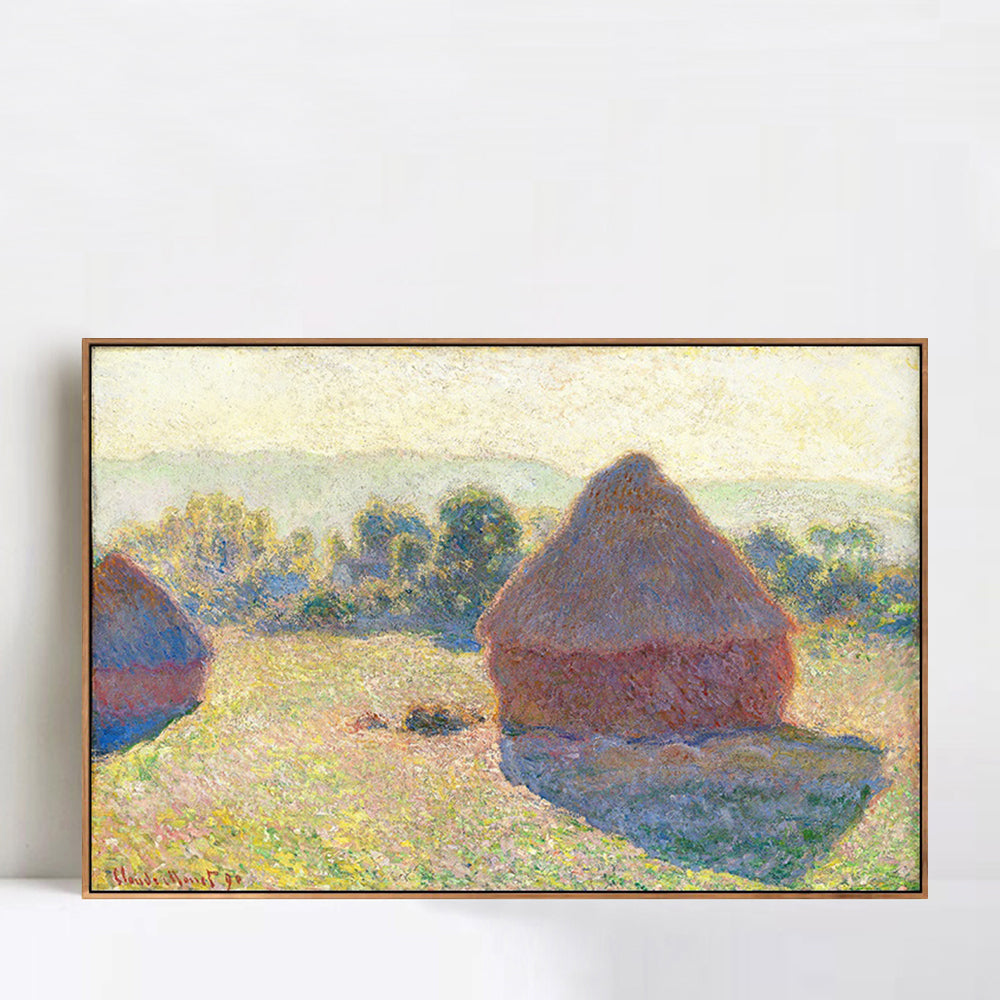 Haystacks in the Sunlight,Midday,1890 by Claude Monet Wall Art