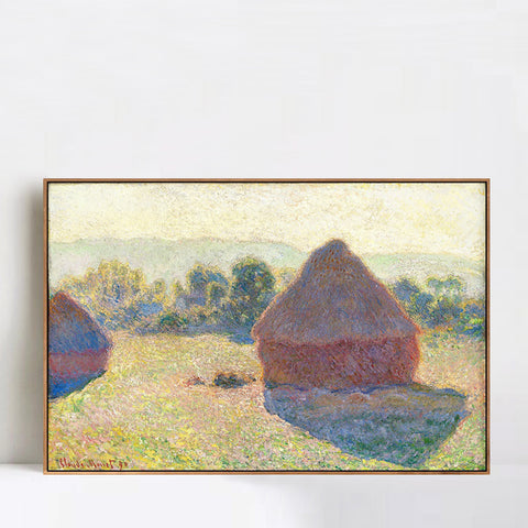 Haystacks in the Sunlight,Midday,1890 by Claude Monet Wall Art