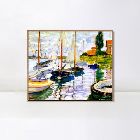 INVIN ART 100% Hand Painted Framed Canvas Series#174 by Claude Monet,Famous Oil Paintings Reproduction Modern Artwork Wall Art