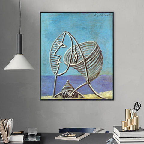 INVIN ART Framed Canvas Giclee Print Art Abstract Painting Portrait of Young Girl by Pablo Picasso Wall Art Living Room Home Office Decorations