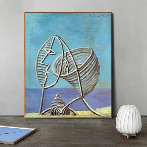 INVIN ART Framed Canvas Giclee Print Art Abstract Painting Portrait of Young Girl by Pablo Picasso Wall Art Living Room Home Office Decorations