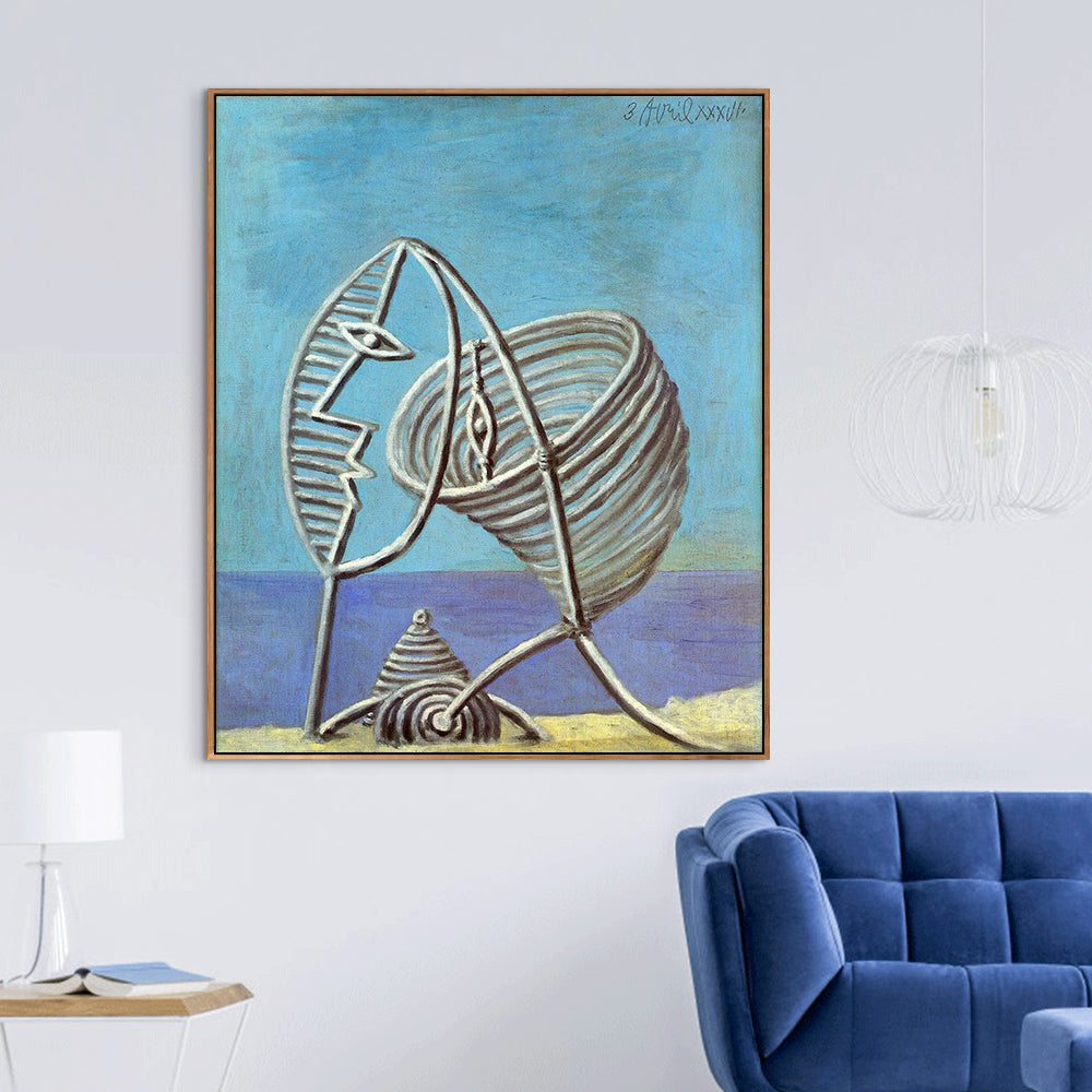 INVIN ART Framed Canvas Giclee Print Art Abstract Painting Portrait of Young Girl by Pablo Picasso Wall Art Living Room Home Office Decorations