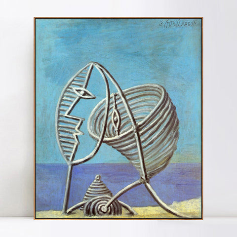 INVIN ART Framed Canvas Giclee Print Art Abstract Painting Portrait of Young Girl by Pablo Picasso Wall Art Living Room Home Office Decorations