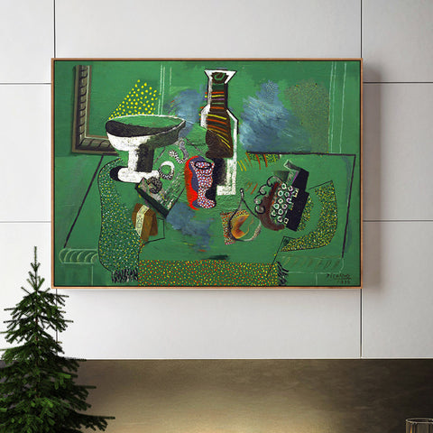 INVIN ART Framed Canvas Giclee Print Art Green Still Life,1914,by Pablo Picasso Wall Art Living Room Home Office Decorations