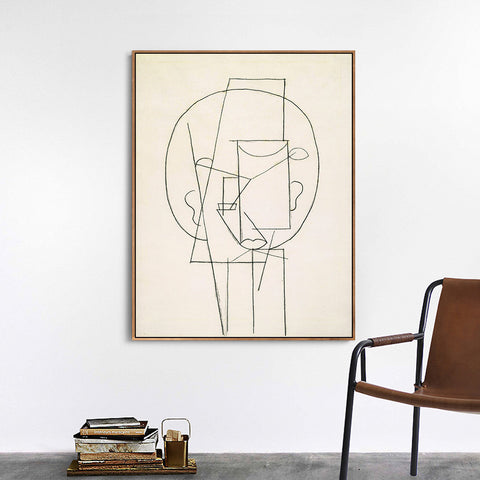 INVIN ART Framed Canvas Giclee Print Art Head 1913,by Pablo Picasso Wall Art Living Room Home Office Decorations
