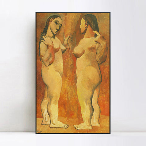 INVIN ART Framed Canvas Giclee Print Art Two Nudes by Pablo Picasso Wall Art Living Room Home Office Decorations
