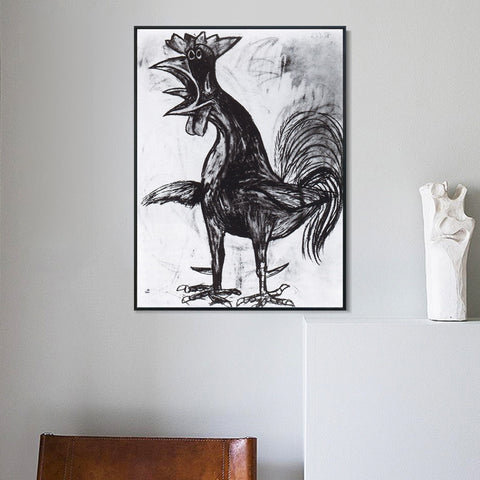 INVIN ART Framed Canvas Giclee Print Art Young cock 1938 by Pablo Picasso Wall Art Living Room Home Office Decorations
