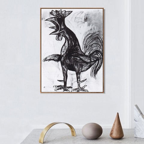 INVIN ART Framed Canvas Giclee Print Art Young cock 1938 by Pablo Picasso Wall Art Living Room Home Office Decorations