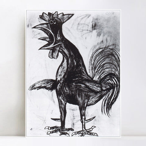 INVIN ART Framed Canvas Giclee Print Art Young cock 1938 by Pablo Picasso Wall Art Living Room Home Office Decorations