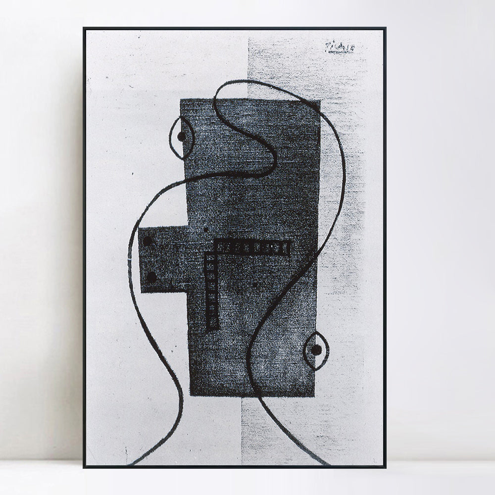 INVIN ART Framed Canvas Giclee Print Art Head 1928 by Pablo Picasso Wall Art Living Room Home Office Decorations