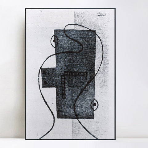 INVIN ART Framed Canvas Giclee Print Art Head 1928 by Pablo Picasso Wall Art Living Room Home Office Decorations