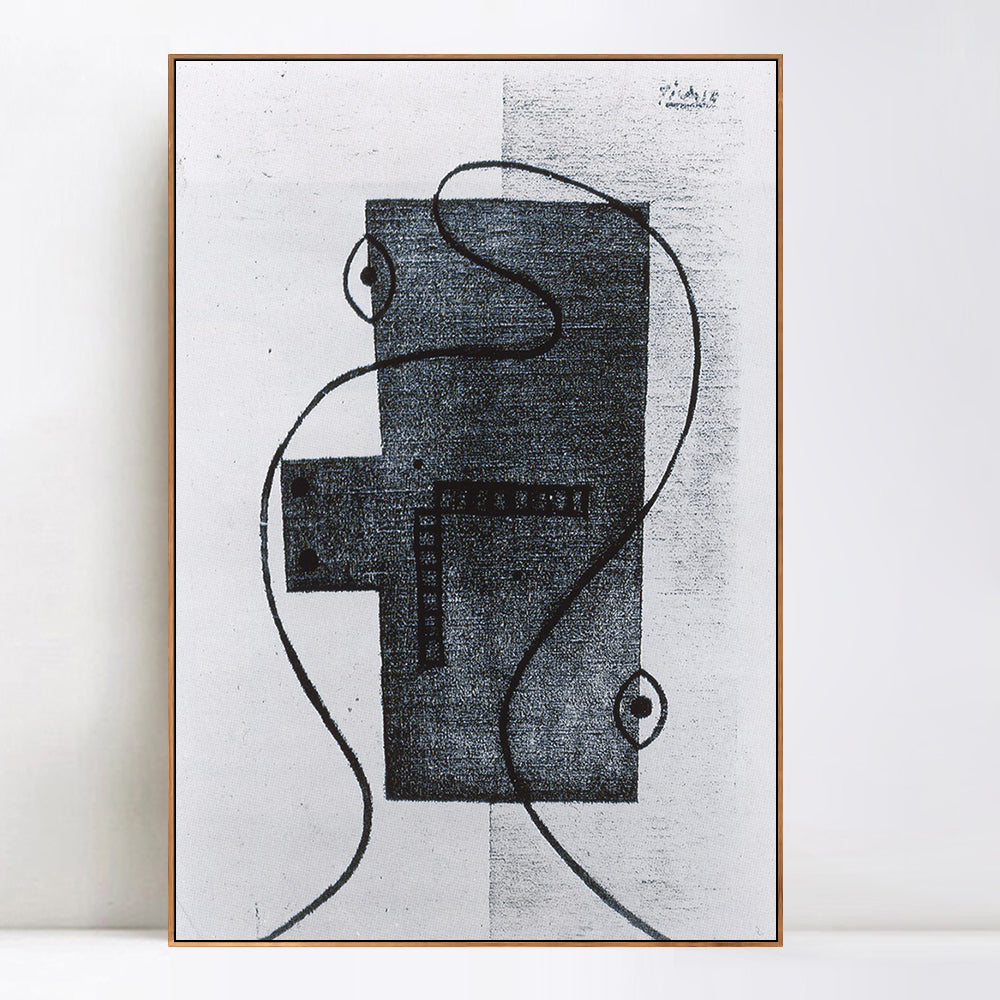 INVIN ART Framed Canvas Giclee Print Art Head 1928 by Pablo Picasso Wall Art Living Room Home Office Decorations