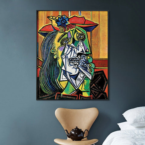INVIN ART Framed Canvas Giclee Print Art Series#40 by Pablo Picasso Wall Art Living Room Home Office Decorations
