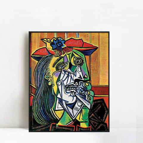 INVIN ART Framed Canvas Giclee Print Art Series#40 by Pablo Picasso Wall Art Living Room Home Office Decorations