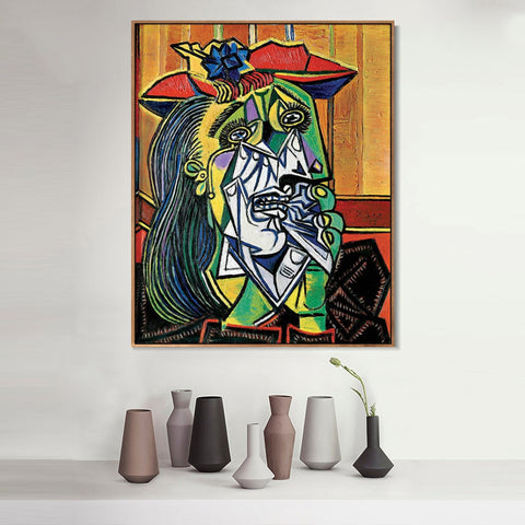INVIN ART Framed Canvas Giclee Print Art Series#40 by Pablo Picasso Wall Art Living Room Home Office Decorations