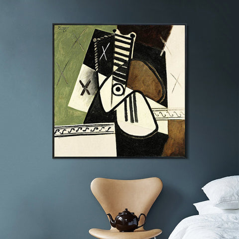 INVIN ART Framed Canvas Giclee Print Art Series#41 by Pablo Picasso Wall Art Living Room Home Office Decorations