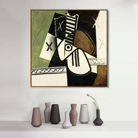 INVIN ART Framed Canvas Giclee Print Art Series#41 by Pablo Picasso Wall Art Living Room Home Office Decorations