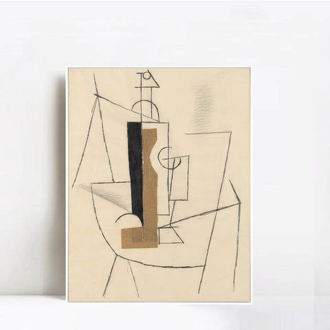 INVIN ART Framed Canvas Giclee Print Art Series#42 by Pablo Picasso Wall Art Living Room Home Office Decorations