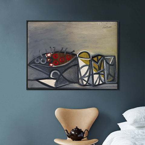 INVIN ART Framed Canvas Giclee Print Art Series#44 by Pablo Picasso Wall Art Living Room Home Office Decorations