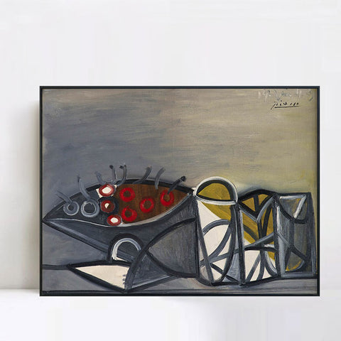 INVIN ART Framed Canvas Giclee Print Art Series#44 by Pablo Picasso Wall Art Living Room Home Office Decorations