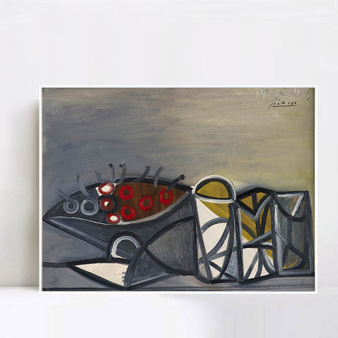 INVIN ART Framed Canvas Giclee Print Art Series#44 by Pablo Picasso Wall Art Living Room Home Office Decorations