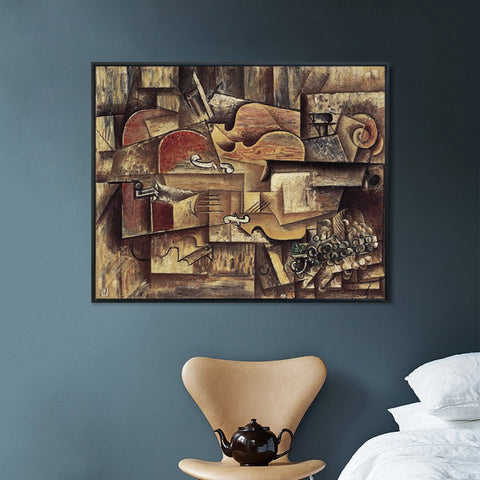 INVIN ART Framed Canvas Giclee Print Art Series#45 by Pablo Picasso Wall Art Living Room Home Office Decorations