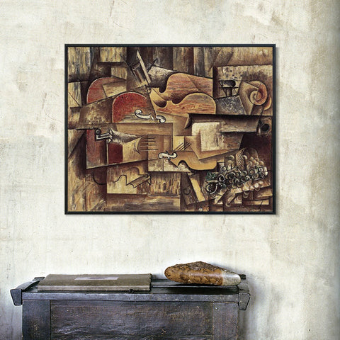 INVIN ART Framed Canvas Giclee Print Art Series#45 by Pablo Picasso Wall Art Living Room Home Office Decorations