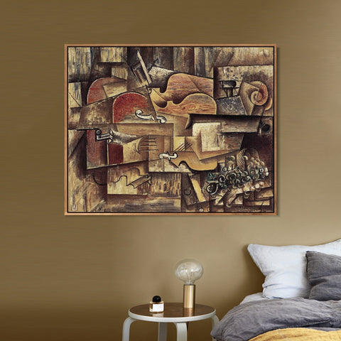 INVIN ART Framed Canvas Giclee Print Art Series#45 by Pablo Picasso Wall Art Living Room Home Office Decorations