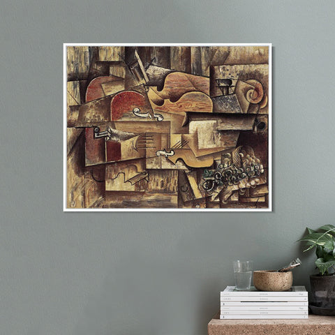 INVIN ART Framed Canvas Giclee Print Art Series#45 by Pablo Picasso Wall Art Living Room Home Office Decorations